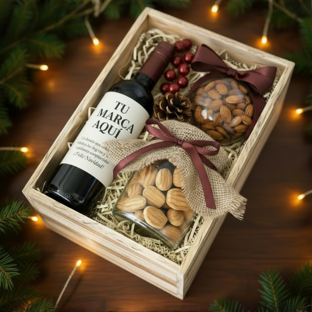 Caja Vino 375ml + Galletas