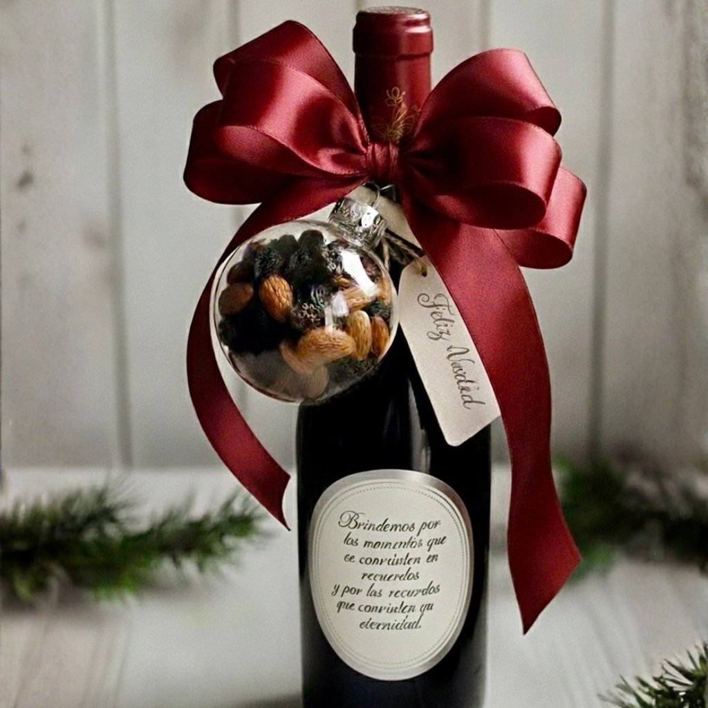 Botella de Vino Navidad