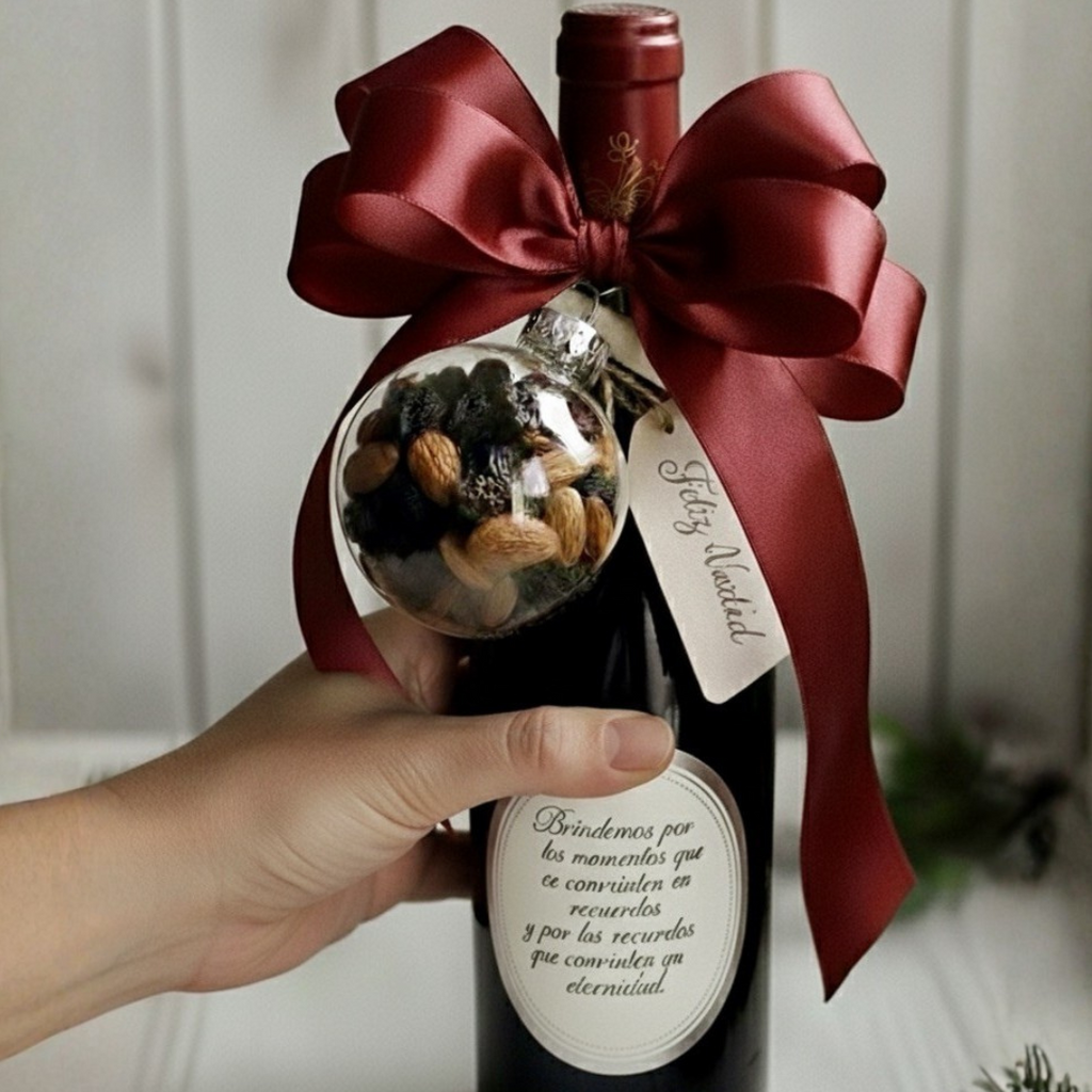 Botella de Vino Navidad