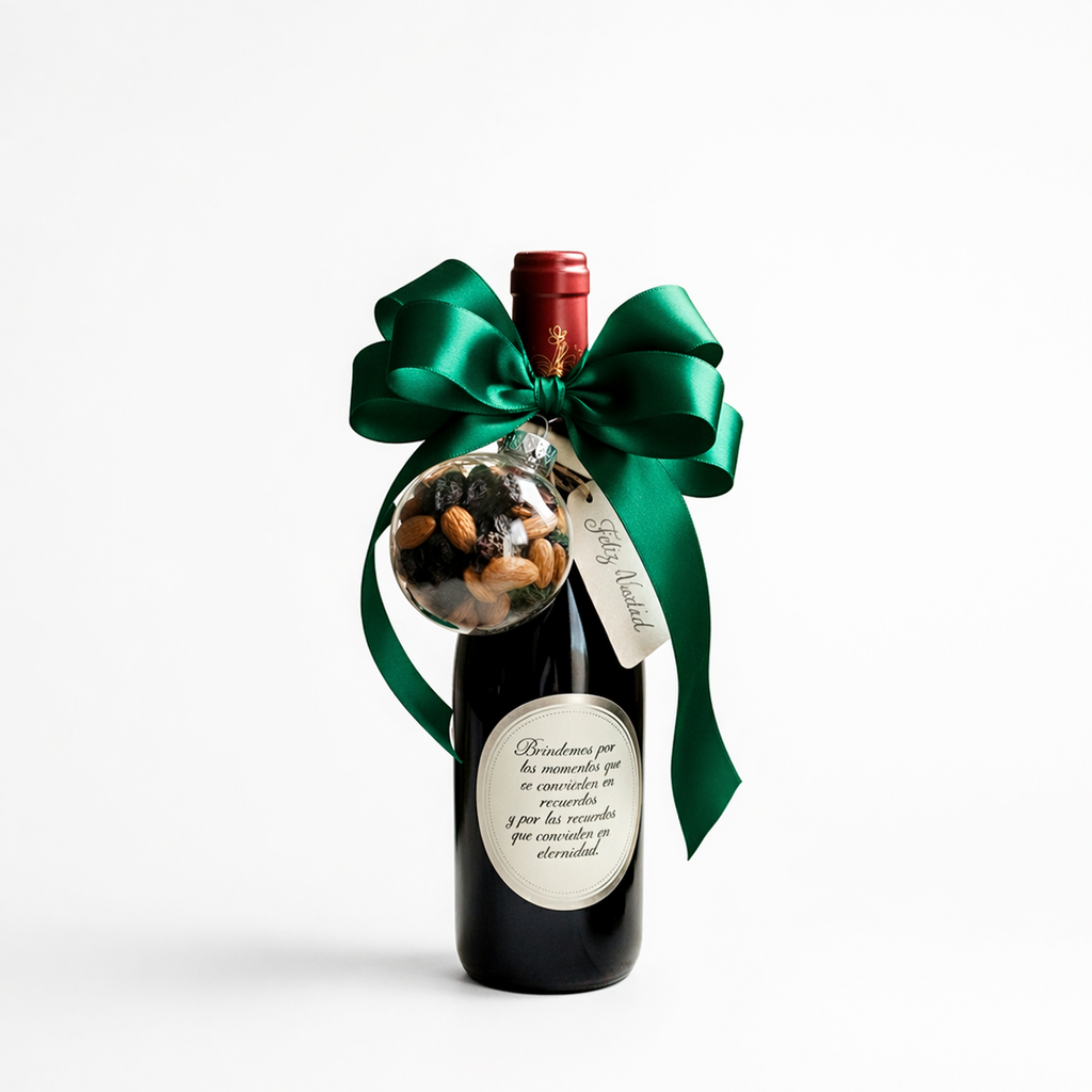 Botella de Vino Navidad