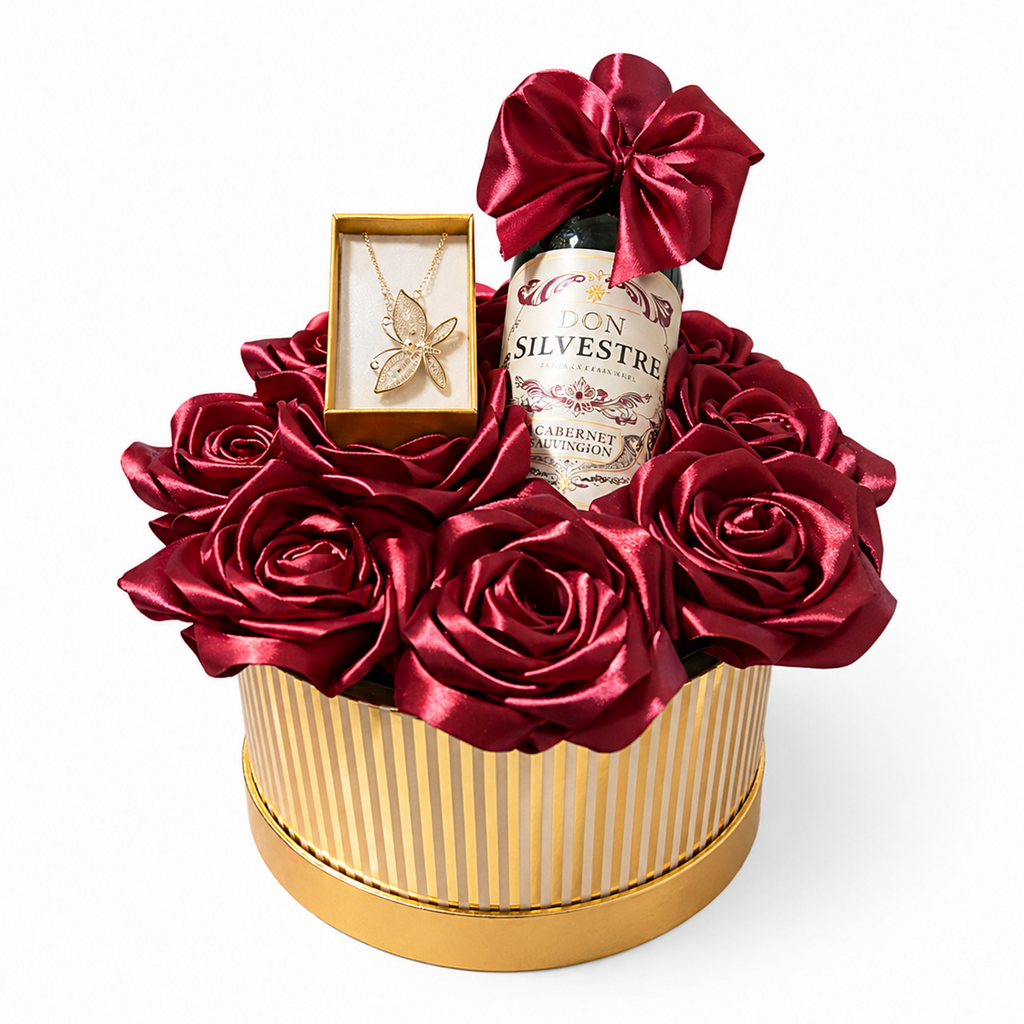 Rosas Eternas Vino + Joya