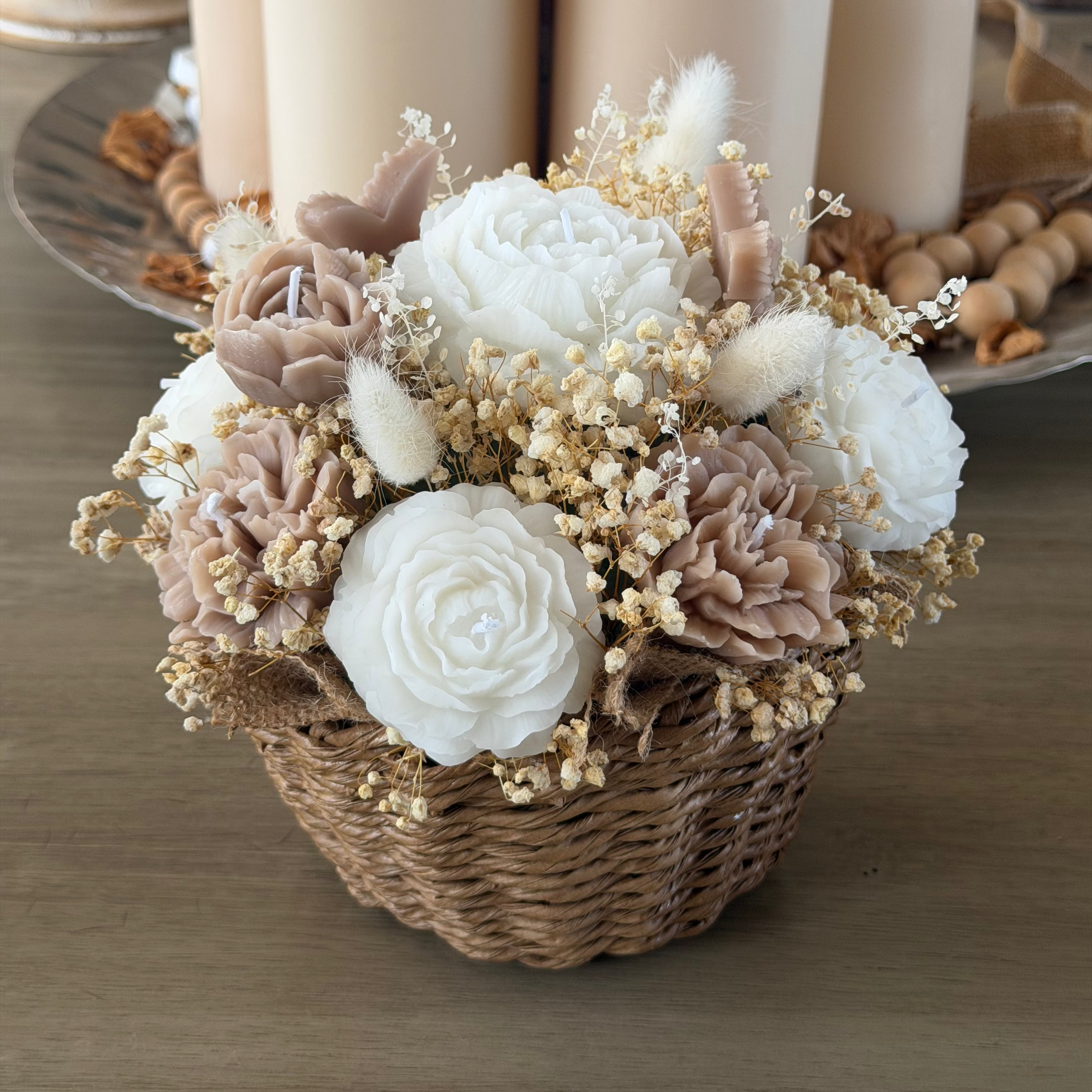 Ramo de Velas Color Caramelo